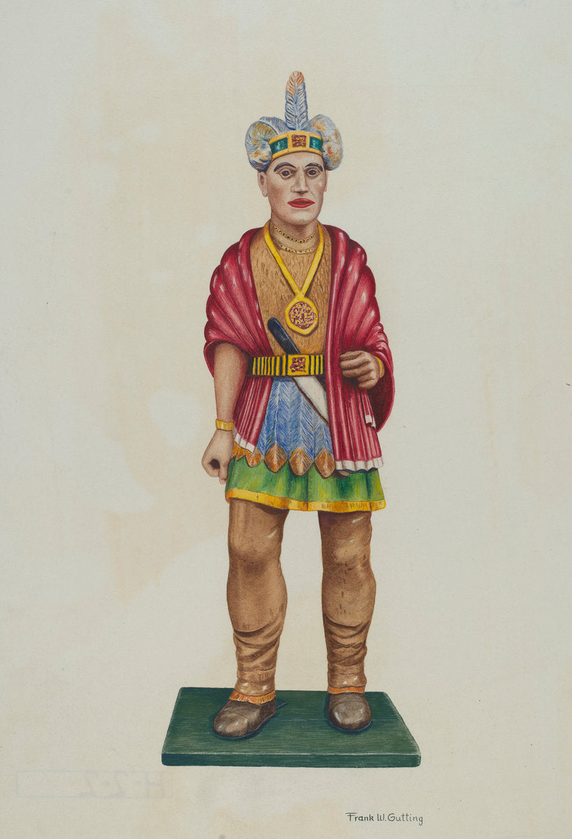 Indian by Frank Gutting (American, active c. 1935), 16X12"(A3)Poster Print