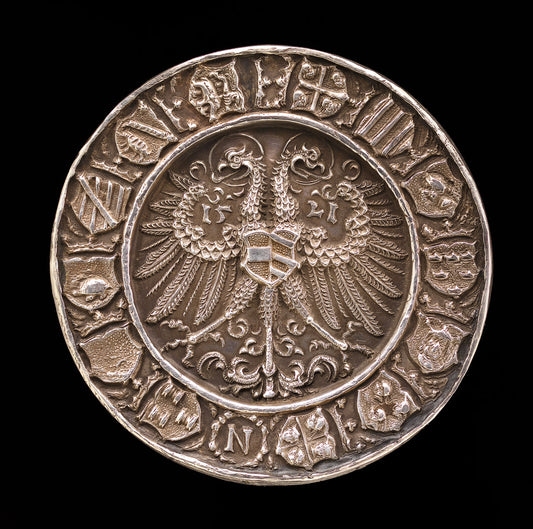 Coat of Arms on a Double-headed Eagle [reverse] by Albrecht Dürer and Hans Krafft the Elder (German, 1471 - 1528), 16X12"(A3)Poster Print
