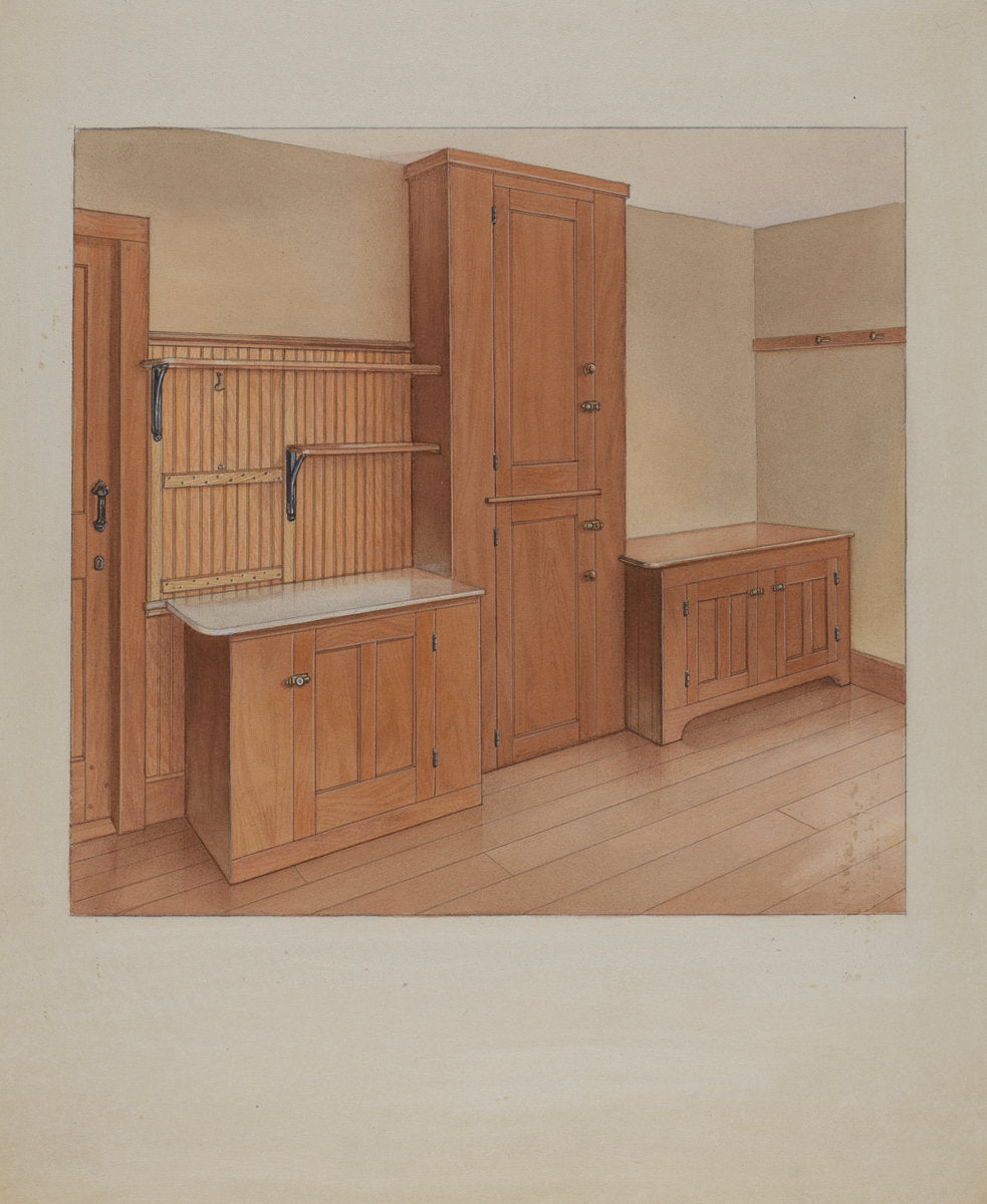 Built-In Furniture by Winslow Rich (American, active c. 1935), 16X12"(A3)Poster Print
