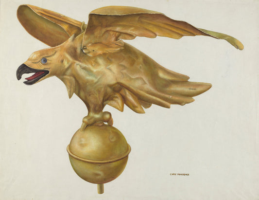 Eagle Weather Vane by Chris Makrenos (American, active c. 1935), 16X12"(A3)Poster Print