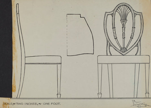Side Chair by Rolland Livingstone (American, active c. 1935), 16X12"(A3)Poster Print