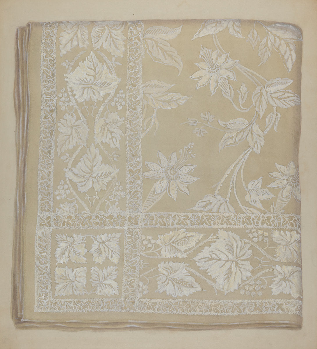 Linen Table Cloth by Eva Wilson (American, active c. 1935), 16X12"(A3)Poster Print