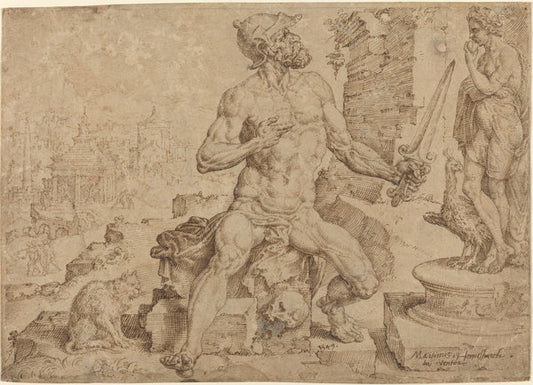 Simeon the Patriarch by Maerten van Heemskerck (Netherlandish, 1498 - 1574), 16X12"(A3)Poster Print