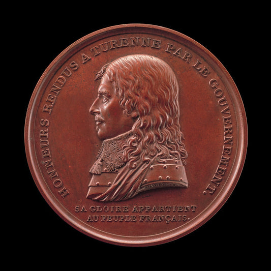 Henri de La Tour d'Auvergne, 1611-1675, Vicomte de Turenne, Marshal of France 1643 [obverse] by Henri Auguste (French, born 1759), 16X12"(A3)Poster Print