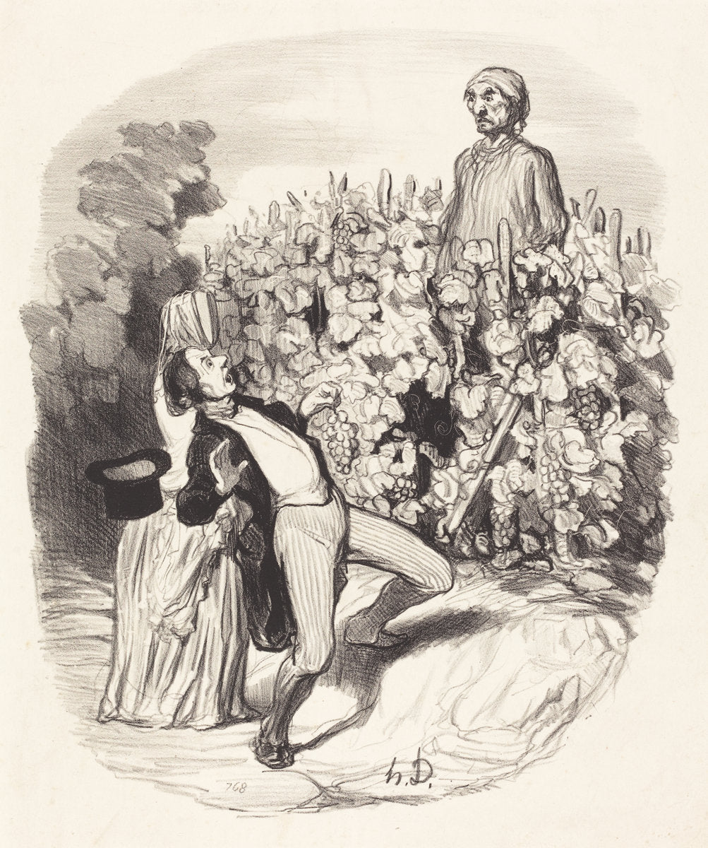 Ah! Saperlotte, je crois que nous sommes pincés! by Honoré Daumier (French, 1808 - 1879), 16X12"(A3)Poster Print