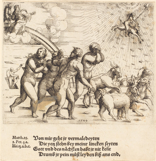 The Last Judgment by Augustin Hirschvogel (German, 1503 - 1553), 16X12"(A3)Poster Print