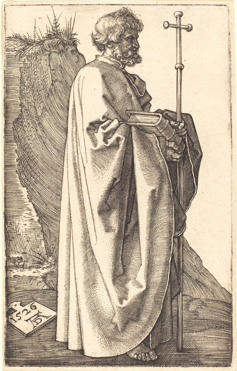 Saint Philip by Albrecht Dürer (German, 1471 - 1528), 16X12"(A3)Poster Print