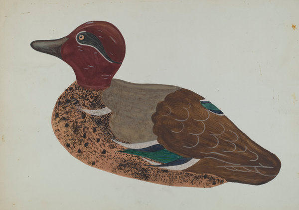 Decoy Duck by Rose Campbell-Gerke (American, active c. 1935), 16X12"(A3)Poster Print