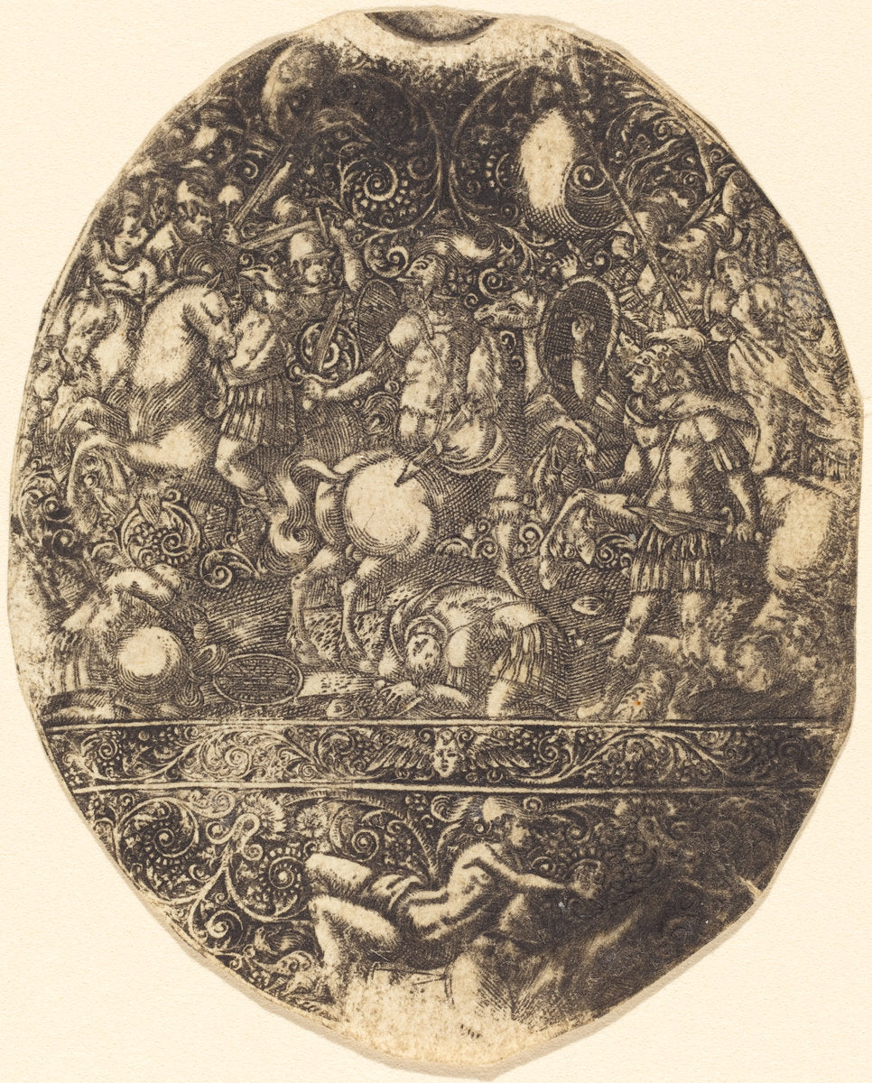 Seige of Troy by Antoine Jacquard (French, died 1652), 16X12"(A3)Poster Print