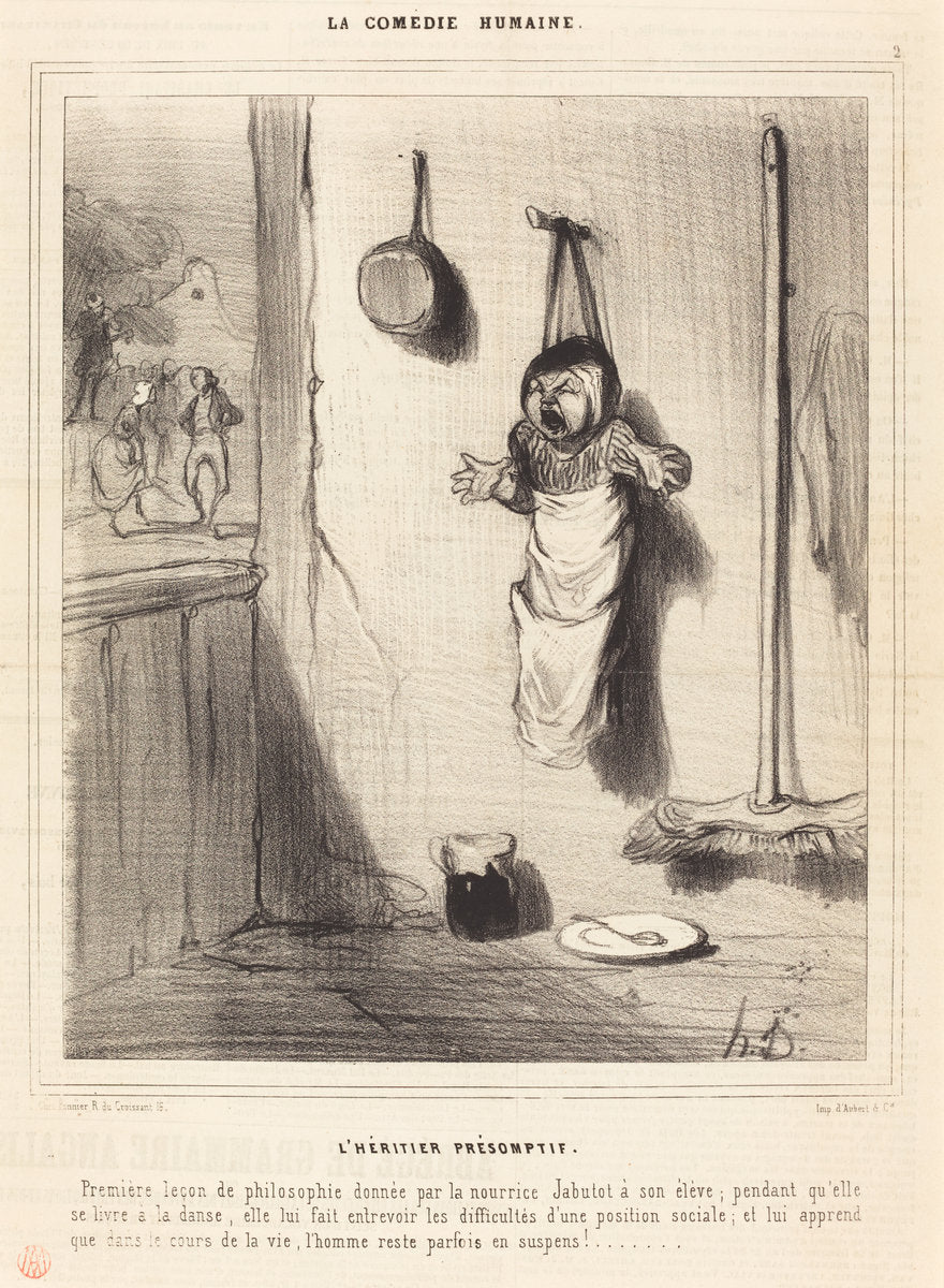 L'Héritier présomptif by Honoré Daumier (French, 1808 - 1879), 16X12"(A3)Poster Print