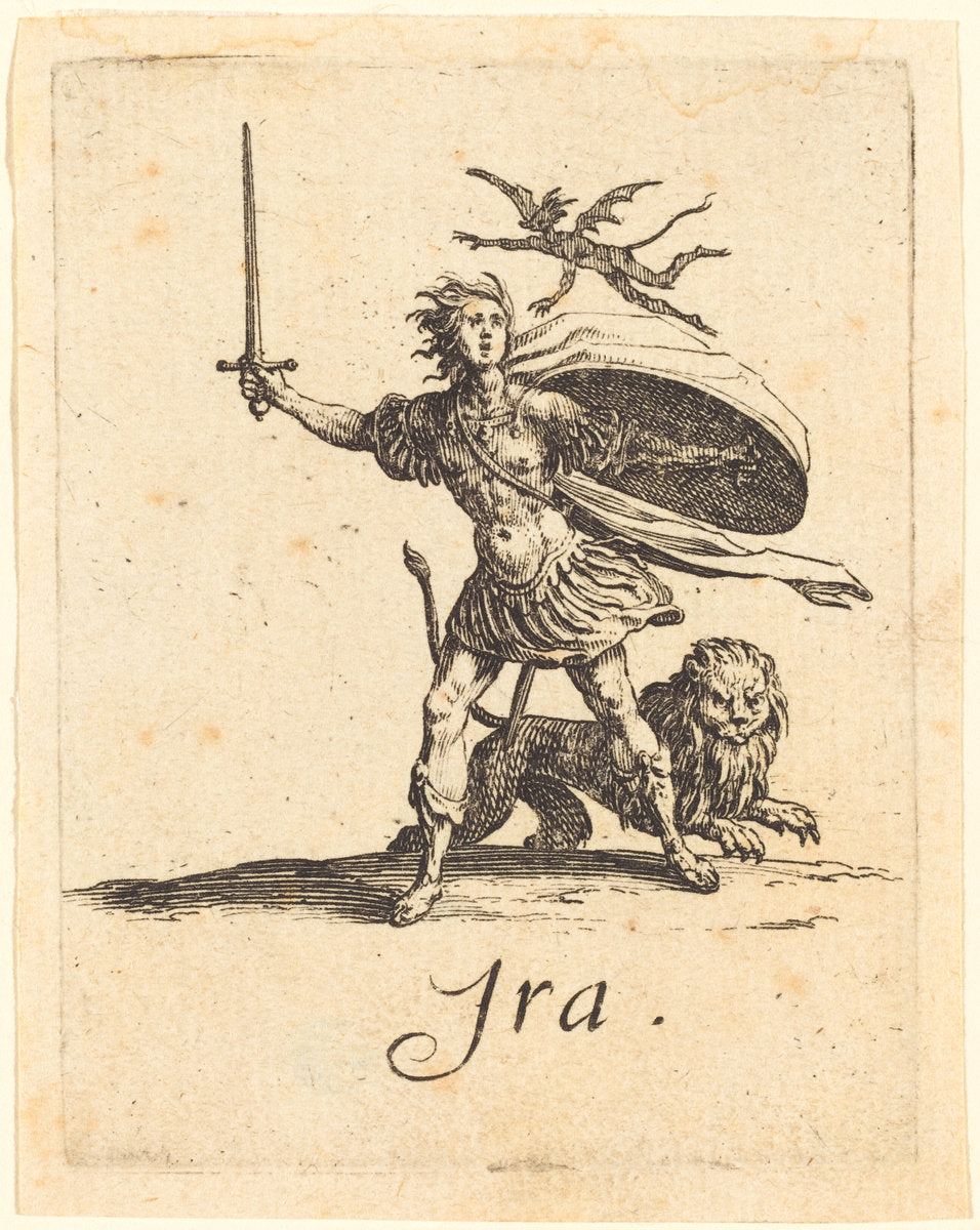 Anger by Jacques Callot (French, 1592 - 1635), 16X12"(A3)Poster Print