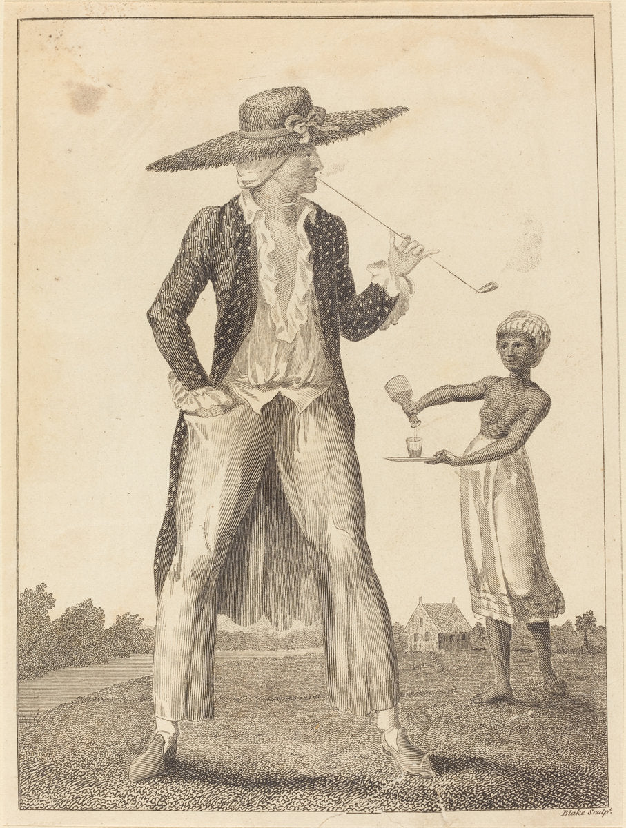 A Surinam Planter in his Morning Dress by William Blake after John Gabriel Stedman (British, 1757 - 1827), 16X12"(A3)Poster Print