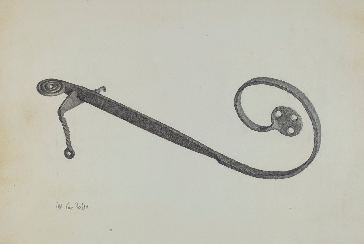 Garden Gate Latch by Maurice Van Felix (American, active c. 1935), 16X12"(A3)Poster Print