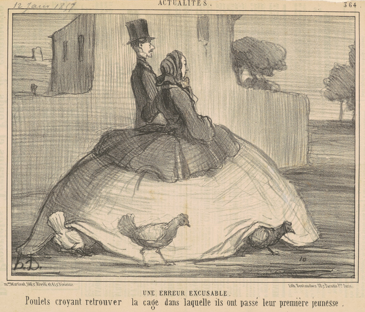 Une erreur excusable by Honoré Daumier (French, 1808 - 1879), 16X12"(A3)Poster Print