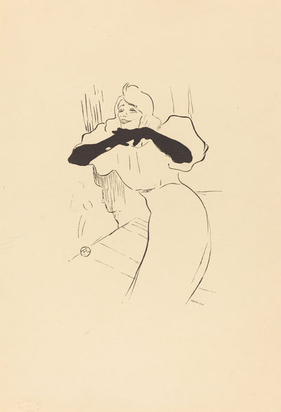 Yvette Guilbert: Linger, Longer, Loo by Henri de Toulouse-Lautrec (French, 1864 - 1901), 16X12"(A3)Poster Print