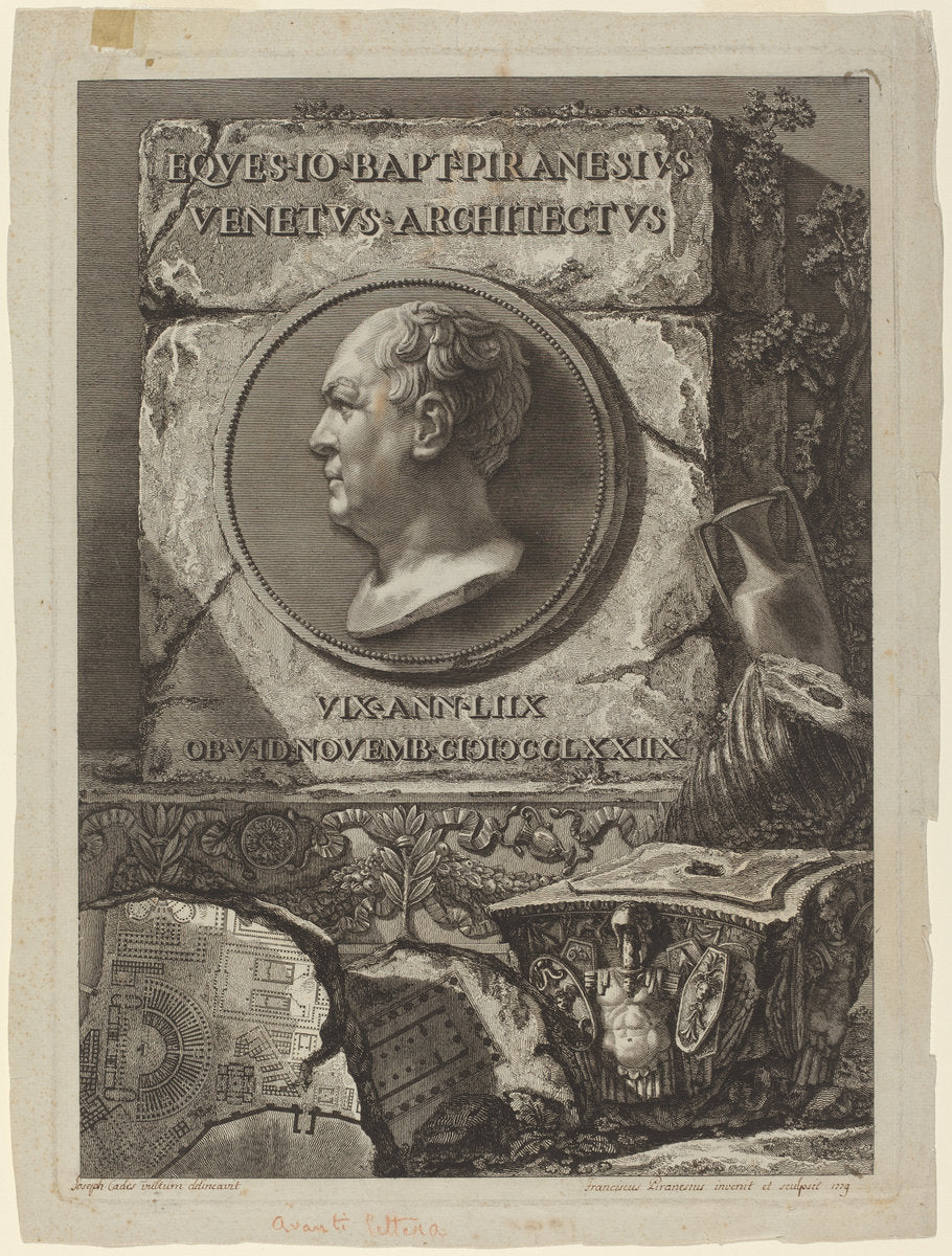 Giovanni Battista Piranesi by Francesco Piranesi (Italian, c. 1758 - 1810), 16X12"(A3)Poster Print