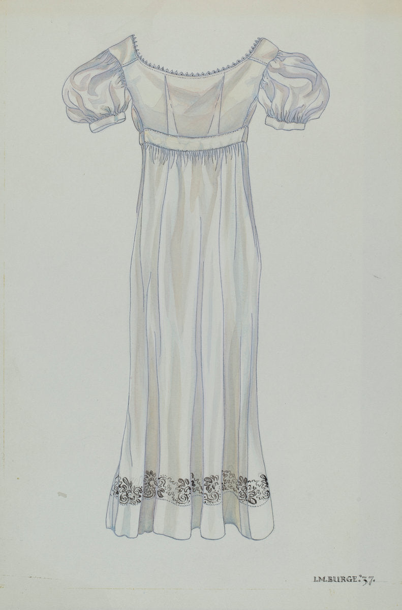 Day Dress by Irene M. Burge (American, active c. 1935), 16X12"(A3)Poster Print
