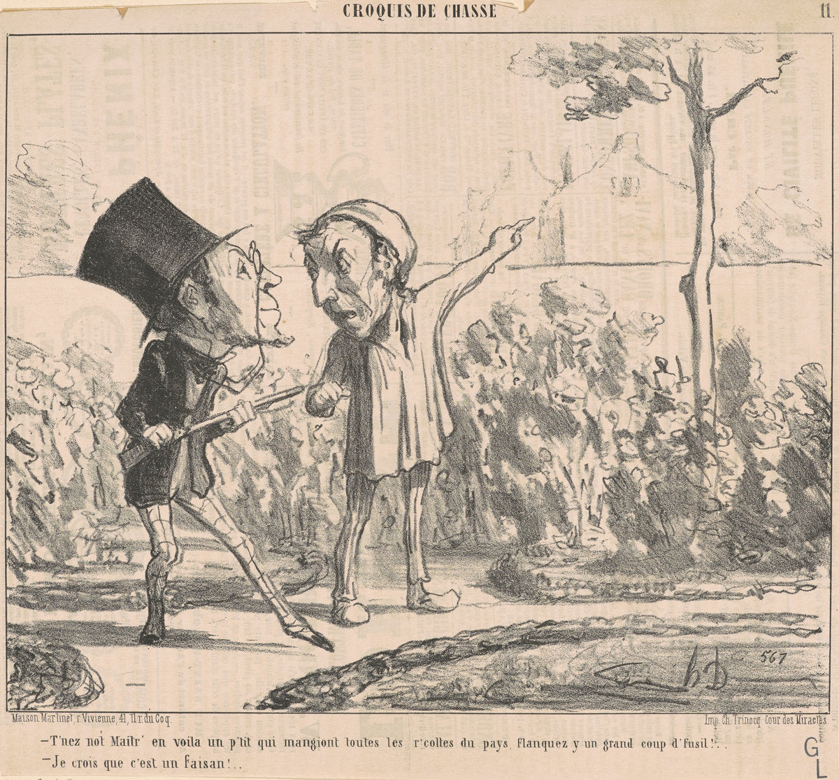 T'nez not' maitr' en voila un p'tit ... by Honoré Daumier (French, 1808 - 1879), 16X12"(A3)Poster Print