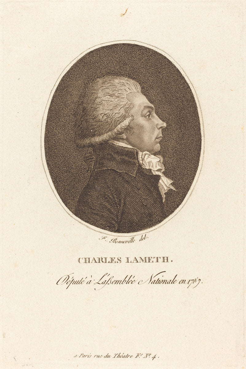 Charles Lameth by François Bonneville (French, active c. 1780/1802), 16X12"(A3)Poster Print