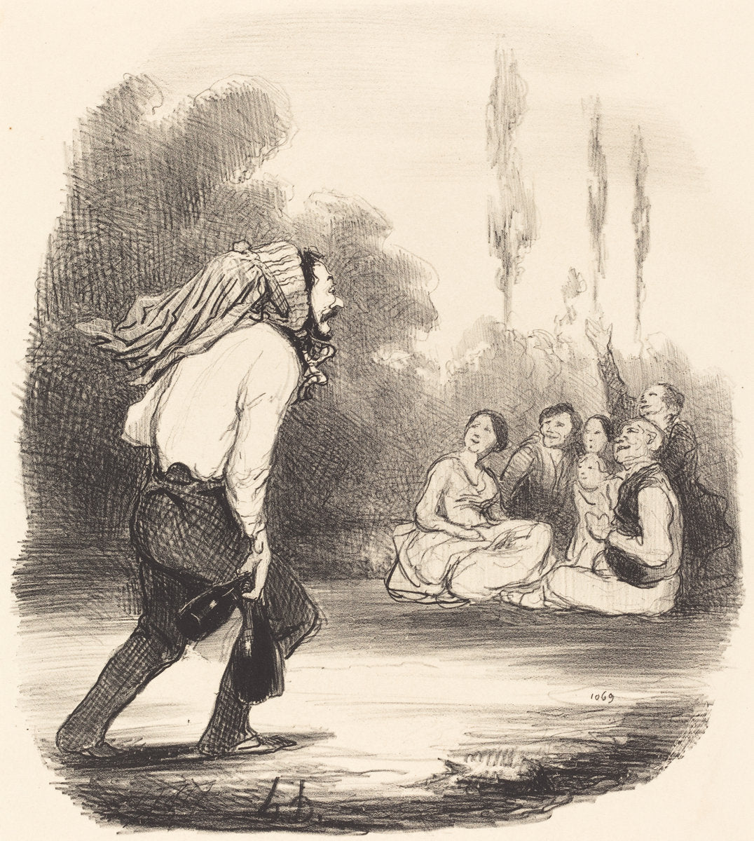 Le Plus farceur de la société by Honoré Daumier (French, 1808 - 1879), 16X12"(A3)Poster Print