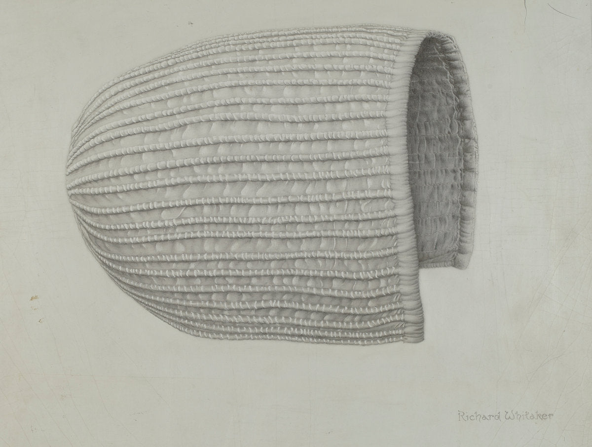 White Linen Corded Bonnet by Richard Whitaker (American, active c. 1935), 16X12"(A3)Poster Print