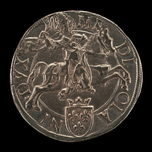 16th century by Milanese 16th Century (Saint Ambrose on Horseback, Wielding a Scourge [reverse]), 16X12"(A3)Poster Print