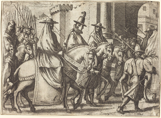 Entry into Ferrara [recto] by Jacques Callot (French, 1592 - 1635), 16X12"(A3)Poster Print