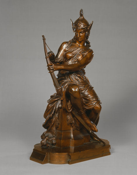 Amazon Preparing for Battle (Queen Antiope or Hippolyta?), or Armed Venus by Pierre-Eugène-Emile Hébert (French, 1828 - 1893), 16X12"(A3)Poster Print