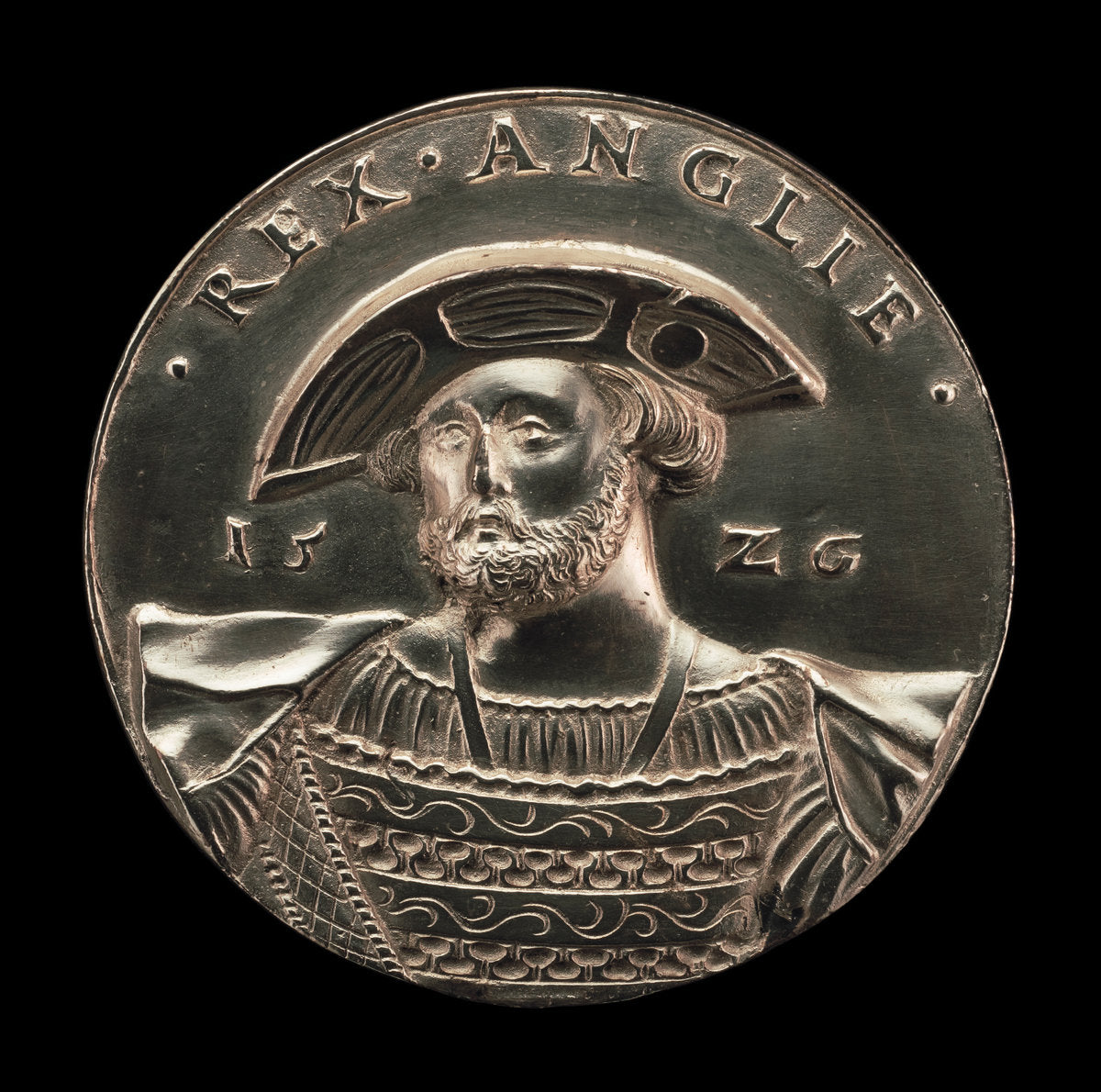 Henry VIII, 1491-1547, King of England 1509 [obverse] by Hans Daucher (German, c. 1485 - 1538), 16X12"(A3)Poster Print