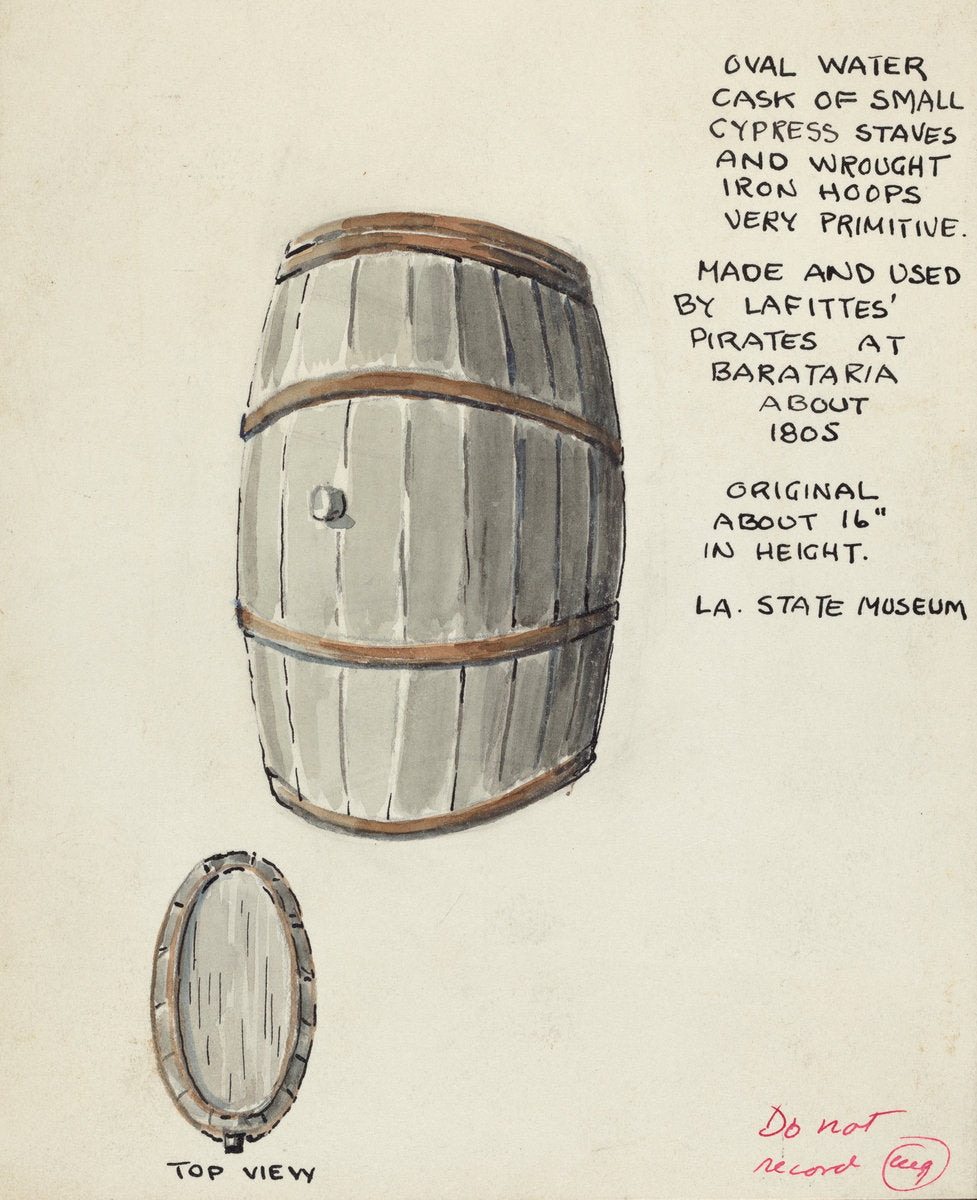 1935/1942 by American 20th Century (Oval Water Cask), 16X12"(A3)Poster Print