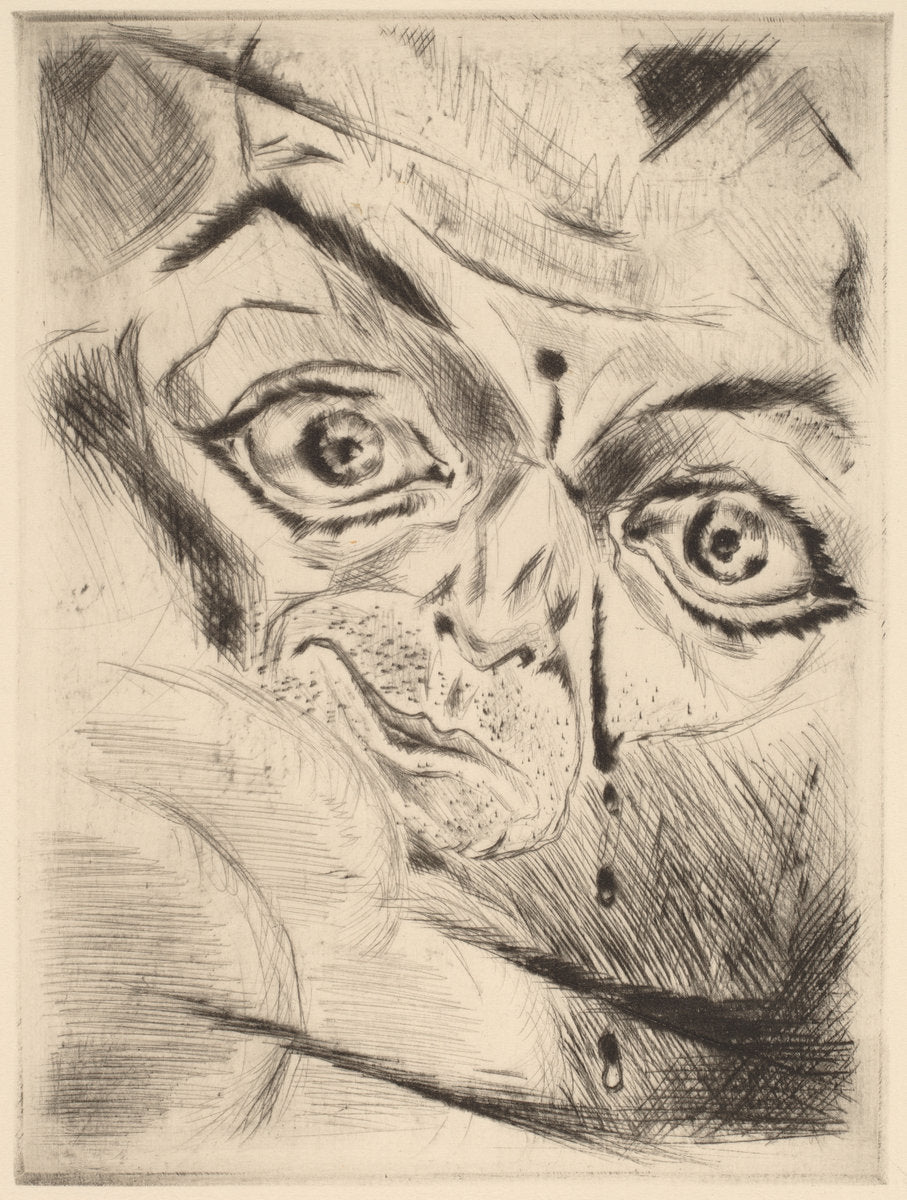 Peter with a Gunshot Wound in His Forehead by Walter Gramatté (German, 1897 - 1929), 16X12"(A3)Poster Print