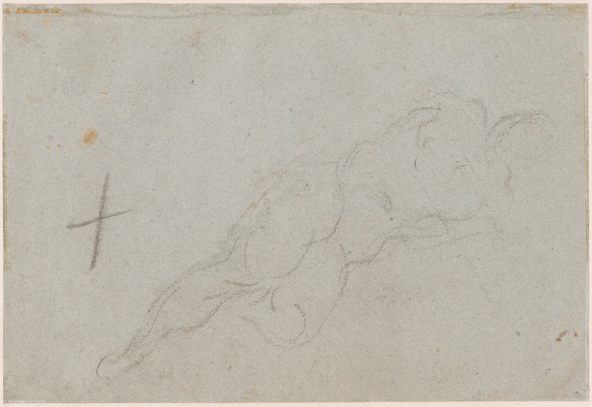 A Female Nude [verso] by Domenico Tintoretto (Venetian, 1560 - 1635), 16X12"(A3)Poster Print