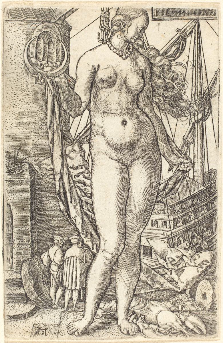 Luna by Heinrich Aldegrever (German, 1502 - 1555/1561), 16X12"(A3)Poster Print