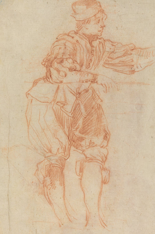 Man Leaning on a Rail [verso] by Matteo Rosselli (Florentine, 1578 - 1650), 16X12"(A3)Poster Print