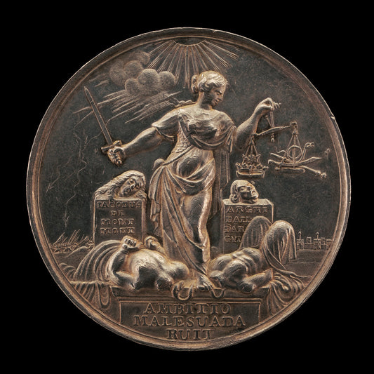 Beheading of James Scott, Duke of Monmouth, and Archibald Campbell, 9th Earl of Argyll [reverse] by Regnier Arondeaux (Flemish, active 1678/1702), 16X12"(A3)Poster Print