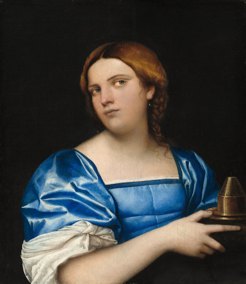 Portrait of a Young Woman as a Wise Virgin by Sebastiano del Piombo (Venetian, 1485 - 1547), 16X12"(A3)Poster Print