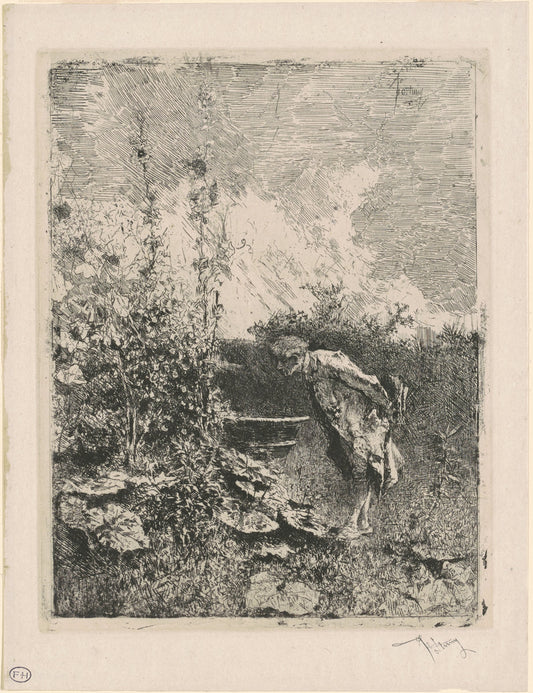 L'Amateur de jardin (The Gardening Enthusiast) by Mariano Fortuny y Carbó (Spanish, 1838 - 1874), 16X12"(A3)Poster Print