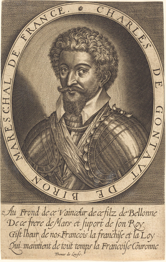 Charles de Gontaut, Duke of Biron by Thomas de Leu (French, c. 1560 - c. 1620), 16X12"(A3)Poster Print