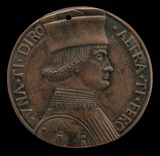 c. 1470/1500 by Ferrarese 15th Century (Portrait of a Man [obverse]), 16X12"(A3)Poster Print