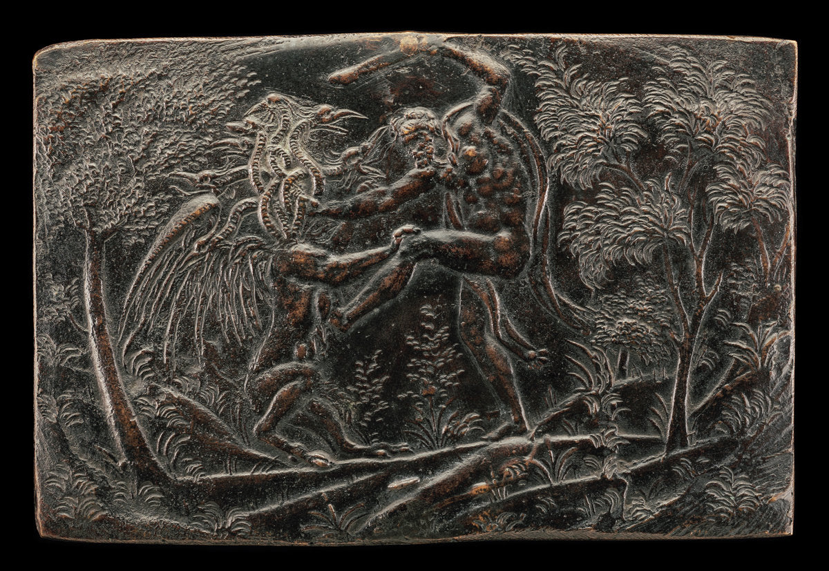 Hercules and the Hydra by Annibale Fontana (Milanese, 1540 - 1587), 16X12"(A3)Poster Print