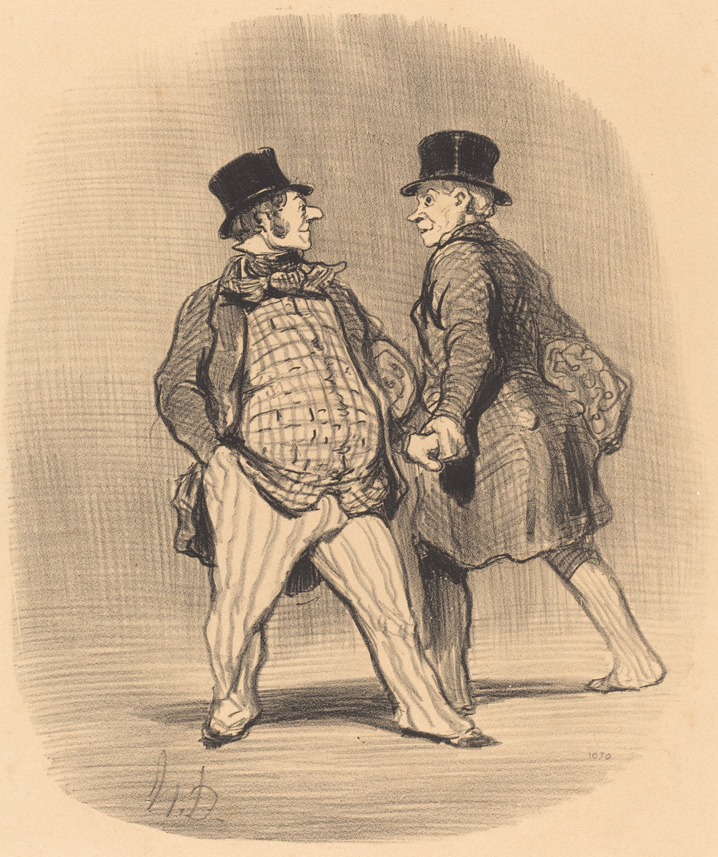 Confrère, méfiez-vous du petit baron... by Honoré Daumier (French, 1808 - 1879), 16X12"(A3)Poster Print