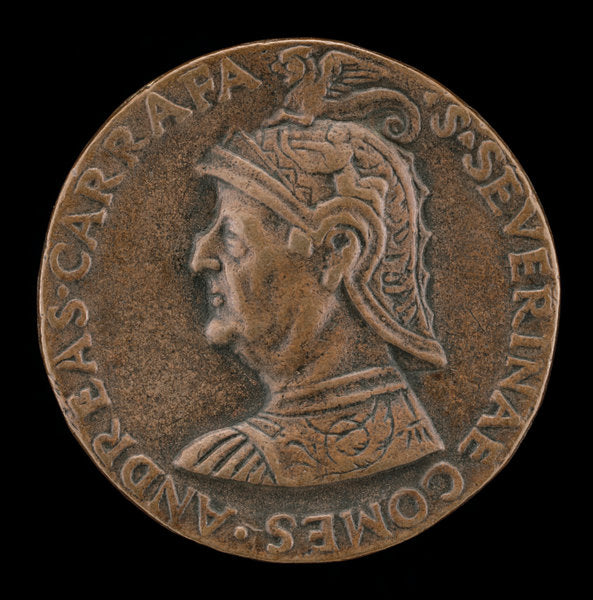 Andrea Caraffa, died 1526, Count of Santa Severina and Viceroy of Naples [obverse] by Girolamo Santacroce (Italian, c. 1502 - 1537), 16X12"(A3)Poster Print