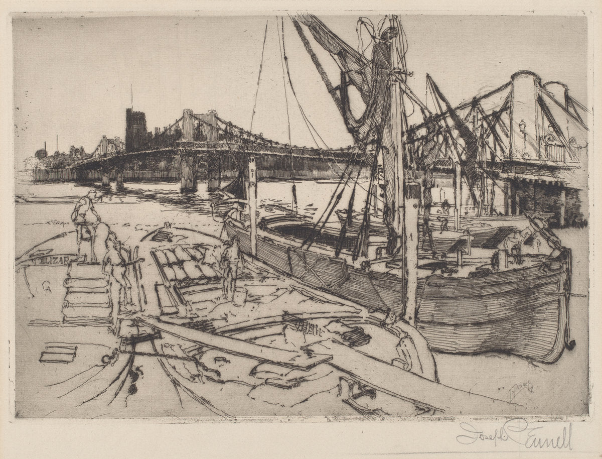Chelsea, No.II by Joseph Pennell (American, 1857 - 1926), 16X12"(A3)Poster Print