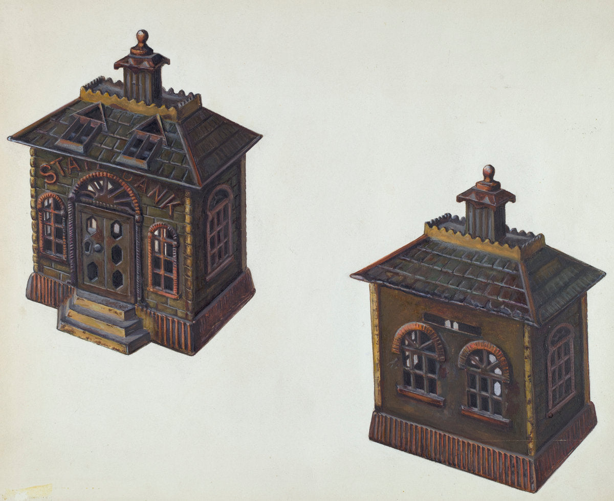 State Bank #2 by Clementine Fossek (American, active c. 1935), 16X12"(A3)Poster Print