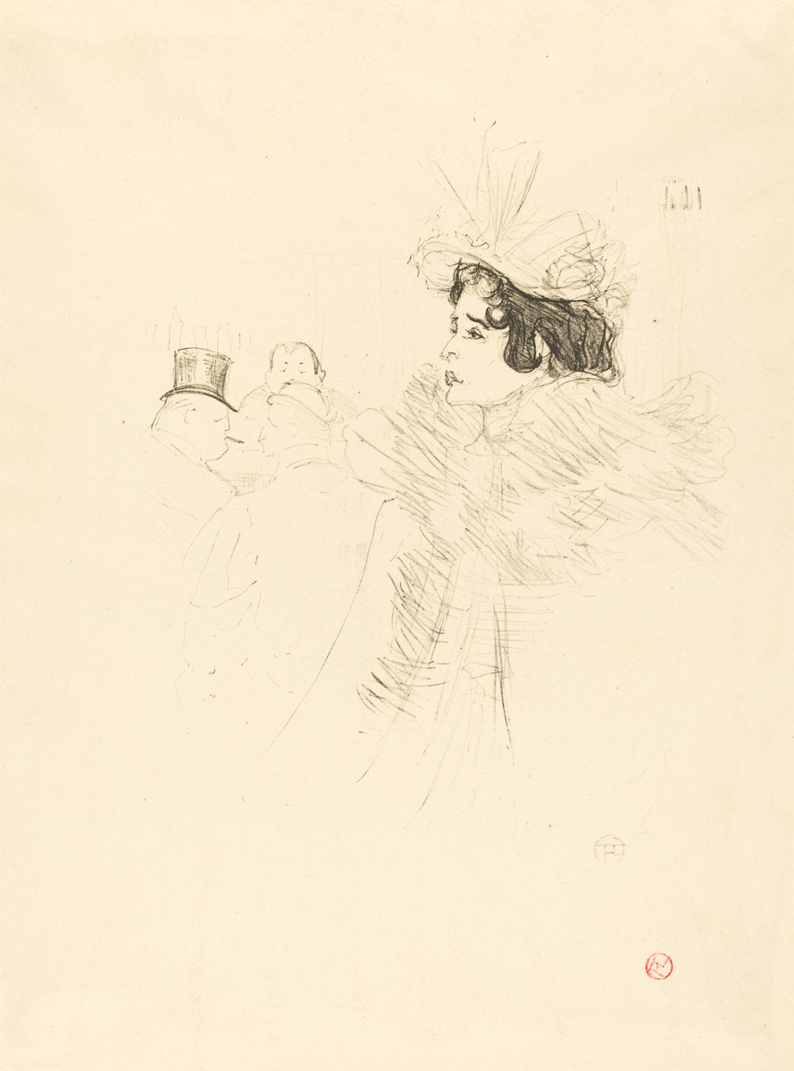 Miss May Belfort in the Irish and American Bar, rue Royale (Miss Belfort Belfort au Irish and American Bar, Rue Royale) by Henri de Toulouse-Lautrec (French, 1864 - 1901), 16X12"(A3)Poster Print