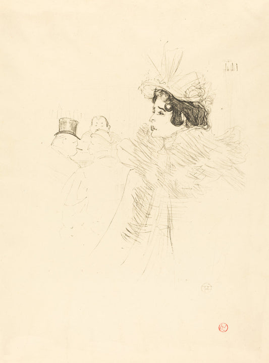 Miss May Belfort in the Irish and American Bar, rue Royale (Miss Belfort Belfort au Irish and American Bar, Rue Royale) by Henri de Toulouse-Lautrec (French, 1864 - 1901), 16X12"(A3)Poster Print