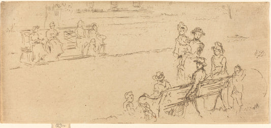 Seats, Gray's Inn by James McNeill Whistler (American, 1834 - 1903), 16X12"(A3)Poster Print