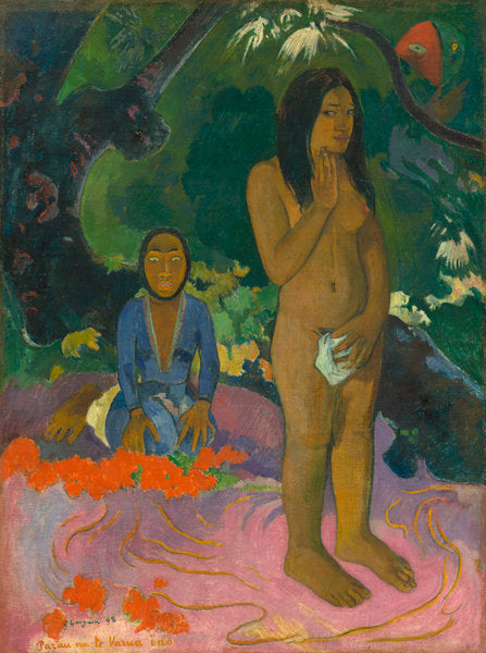 Parau na te Varua ino (Words of the Devil) by Paul Gauguin (French, 1848 - 1903), 16X12"(A3)Poster Print