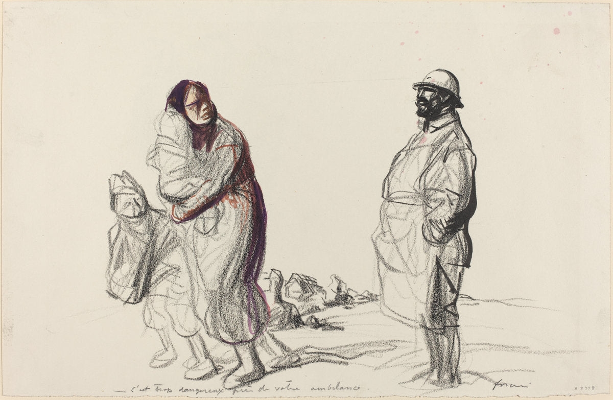 C'est trop dangereux pres de votre ambulance by Jean-Louis Forain (French, 1852 - 1931), 16X12"(A3)Poster Print