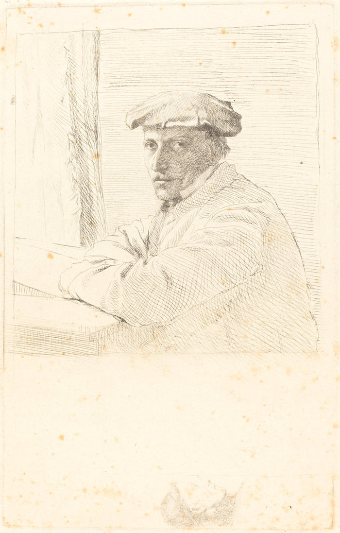 The Engraver Joseph Tourny (Le graveur Joseph Tourny) by Edgar Degas (French, 1834 - 1917), 16X12